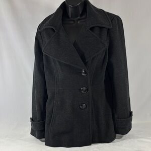 London Fog Wool Single Breasted Pea Coat